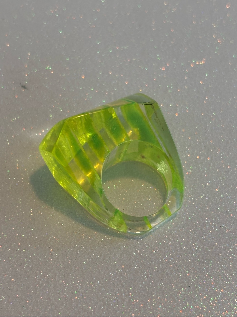 Vintage Neon Resin Ring